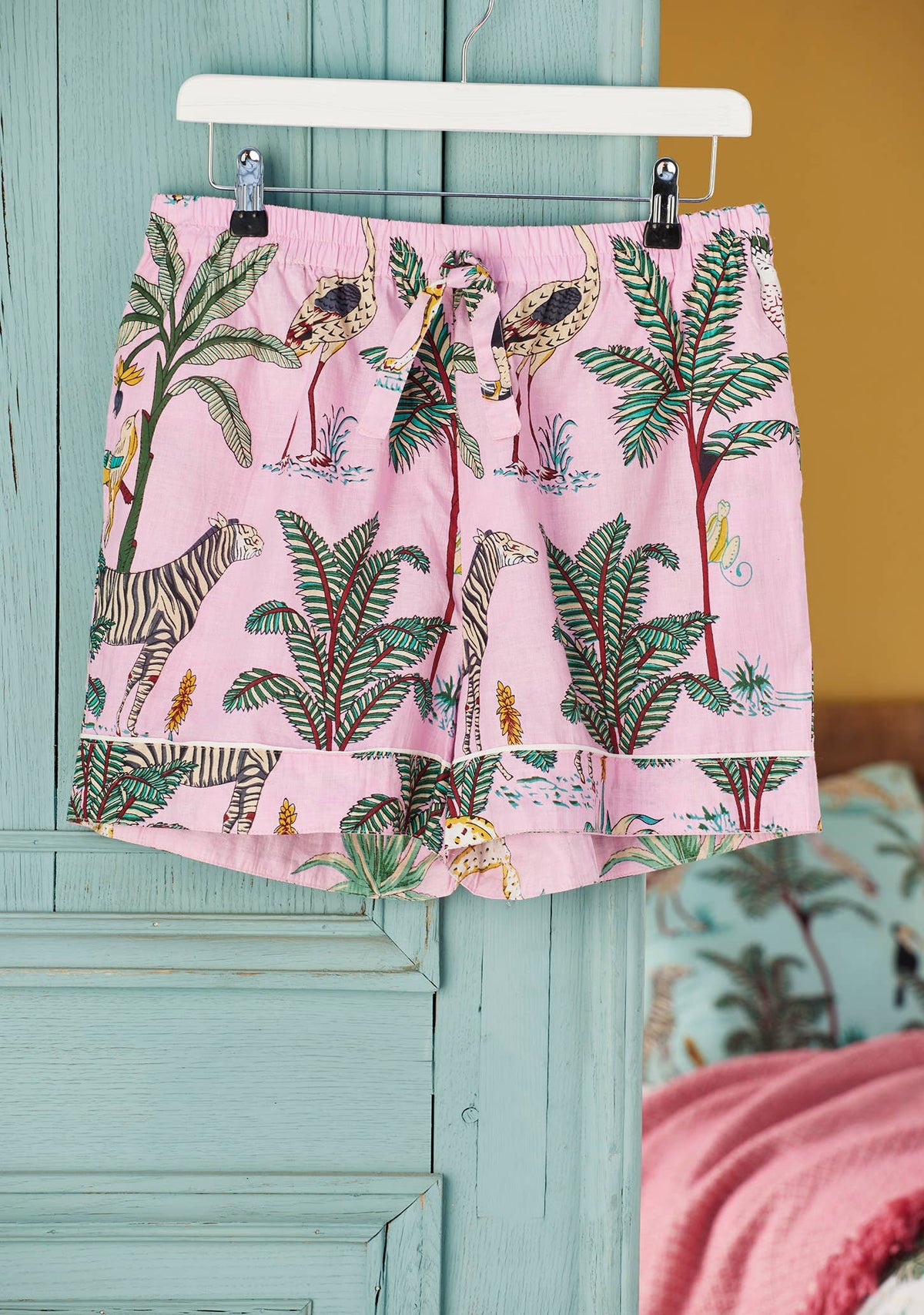 Jungle Print Short Pyjamas - Pink: Medium(M)