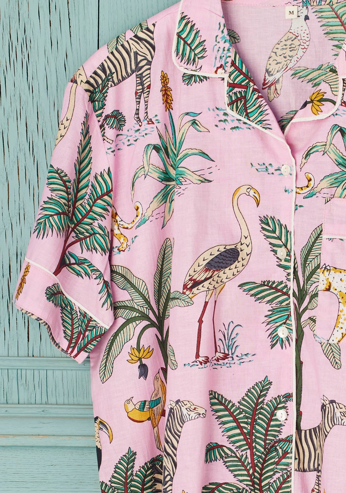 Jungle Print Short Pyjamas - Pink: Medium(M)